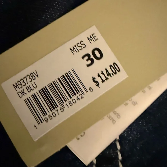 NWT Miss me Women’s Mid-rise Dk blue Boot Cut Slim Fit Jeans 30x32 $114 - Picture 10 of 15